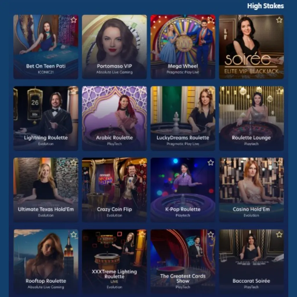 ألعاب الكازينو المباشرة